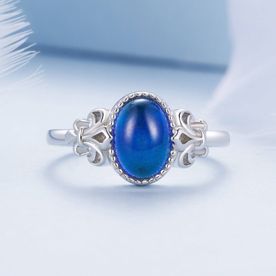 925 Sterling Silver Ring 1.7mm Size 6.0 with Transparent Glass for Women - Rings - Custom Crafting Alliance, LLC