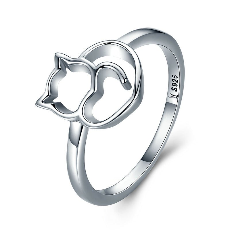 925 Sterling Silver Ring Size 5.0 with Platinum Plating for Women - Rings - Custom Crafting Alliance, LLC
