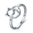 925 Sterling Silver Ring Size 5.0 with Platinum Plating for Women - Rings - Custom Crafting Alliance, LLC