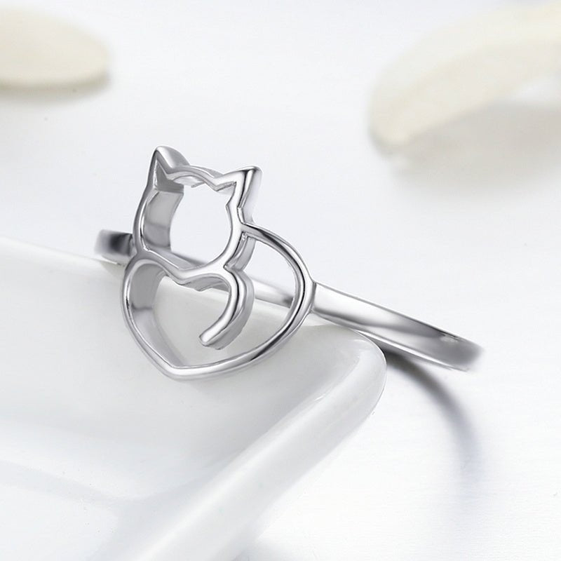 925 Sterling Silver Ring Size 5.0 with Platinum Plating for Women - Rings - Custom Crafting Alliance, LLC
