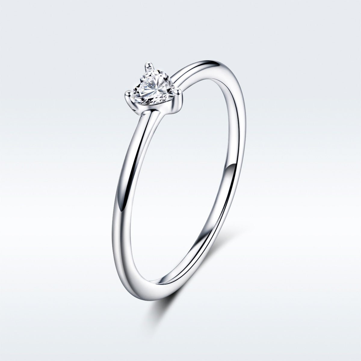 925 Sterling Silver Ring Size 6.0 with CZ and Platinum Plating for Women - Rings - Custom Crafting Alliance, LLC