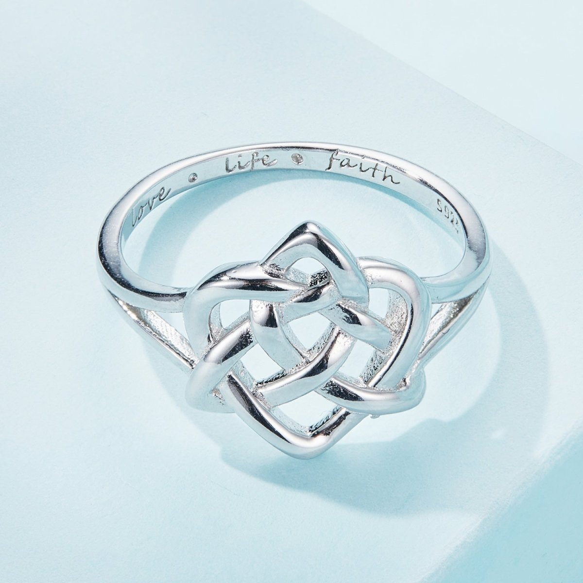 925 Sterling Silver Ring Size 6.0 with Platinum Plating - Rings - Custom Crafting Alliance, LLC