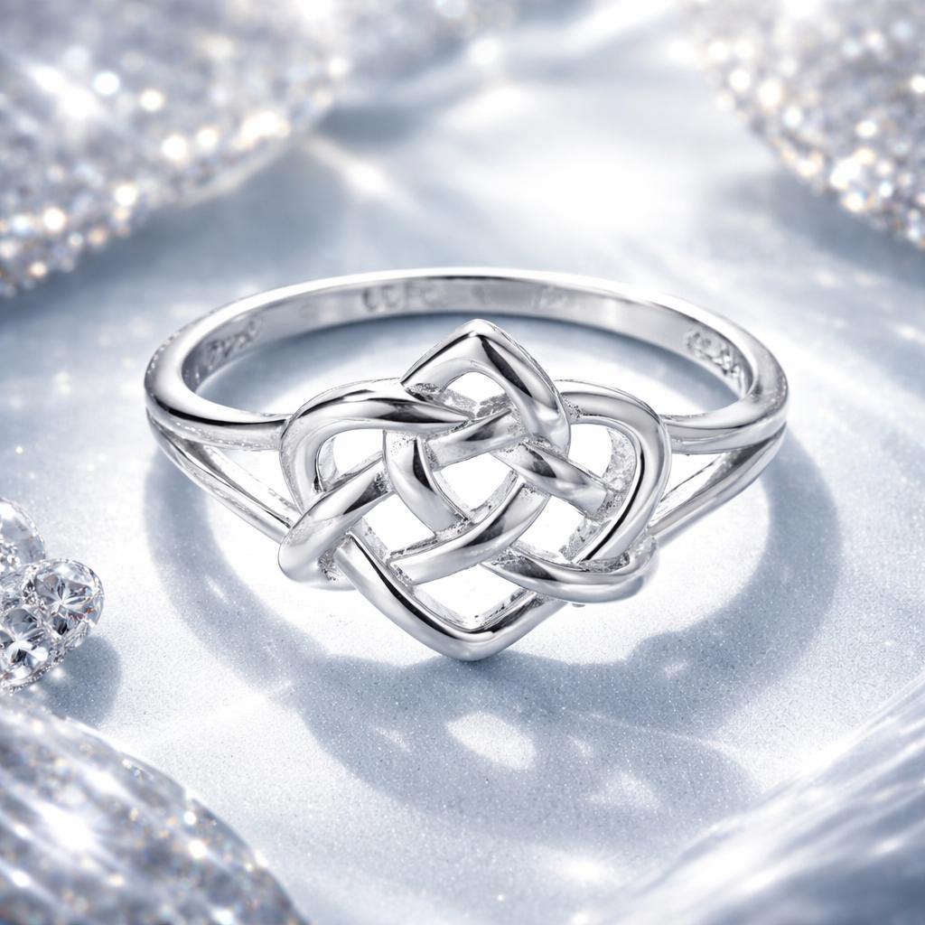 925 Sterling Silver Ring Size 6.0 with Platinum Plating - Rings - Custom Crafting Alliance, LLC