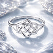 925 Sterling Silver Ring Size 6.0 with Platinum Plating - Rings - Custom Crafting Alliance, LLC