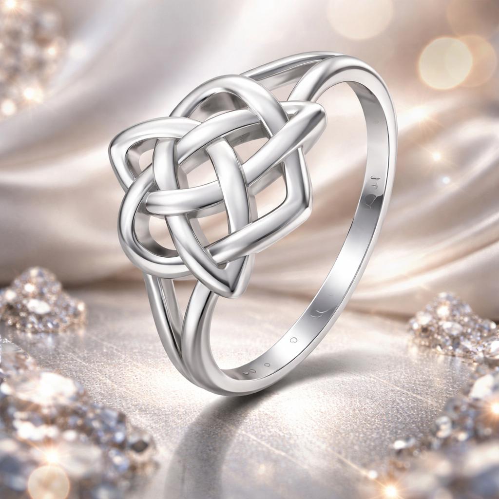 925 Sterling Silver Ring Size 6.0 with Platinum Plating - Rings - Custom Crafting Alliance, LLC