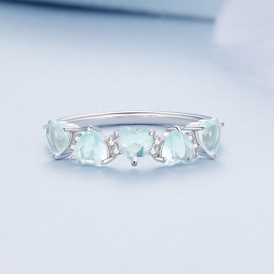 925 Sterling Silver Ring with 4.5mm Pavé Set CZ, Size 7, for Women - Rings - Custom Crafting Alliance, LLC