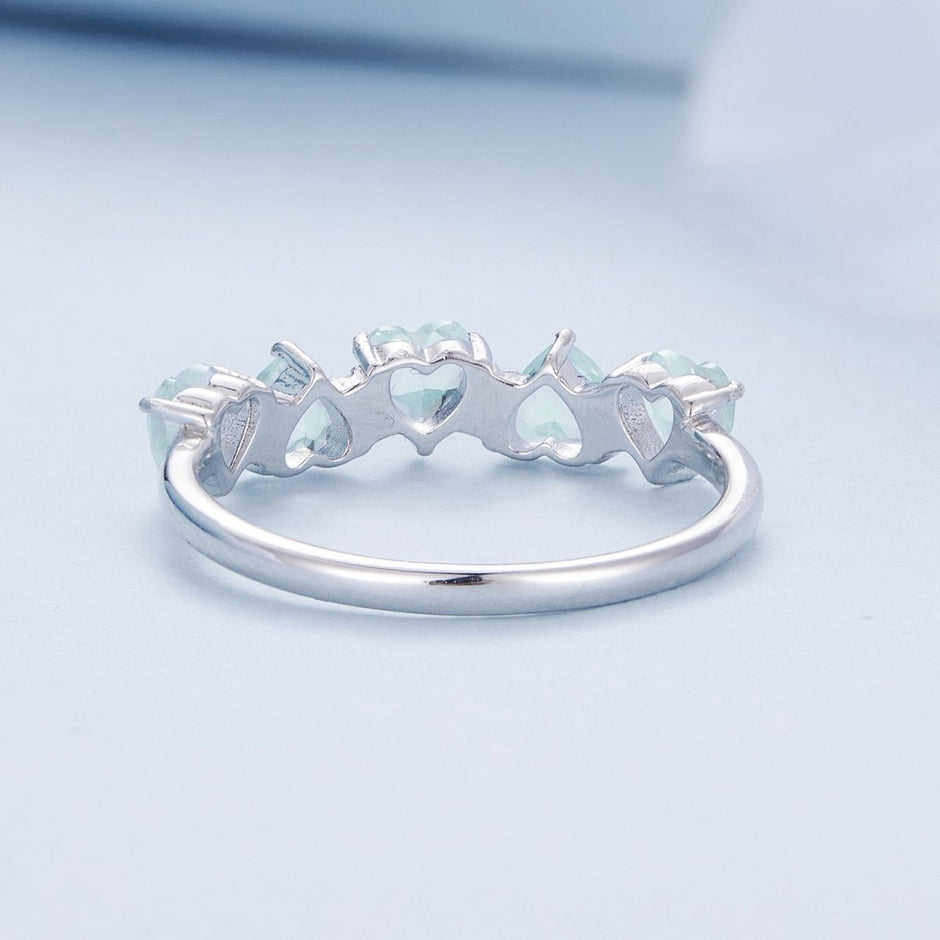 925 Sterling Silver Ring with 4.5mm Pavé Set CZ, Size 7, for Women - Rings - Custom Crafting Alliance, LLC