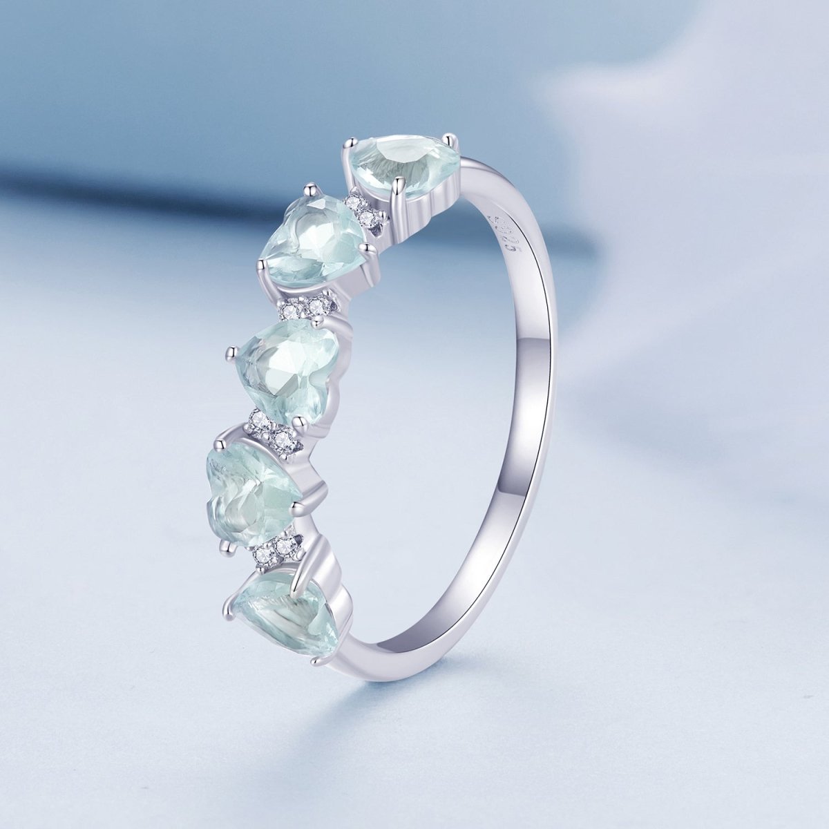 925 Sterling Silver Ring with 4.5mm Pavé Set CZ, Size 7, for Women - Rings - Custom Crafting Alliance, LLC