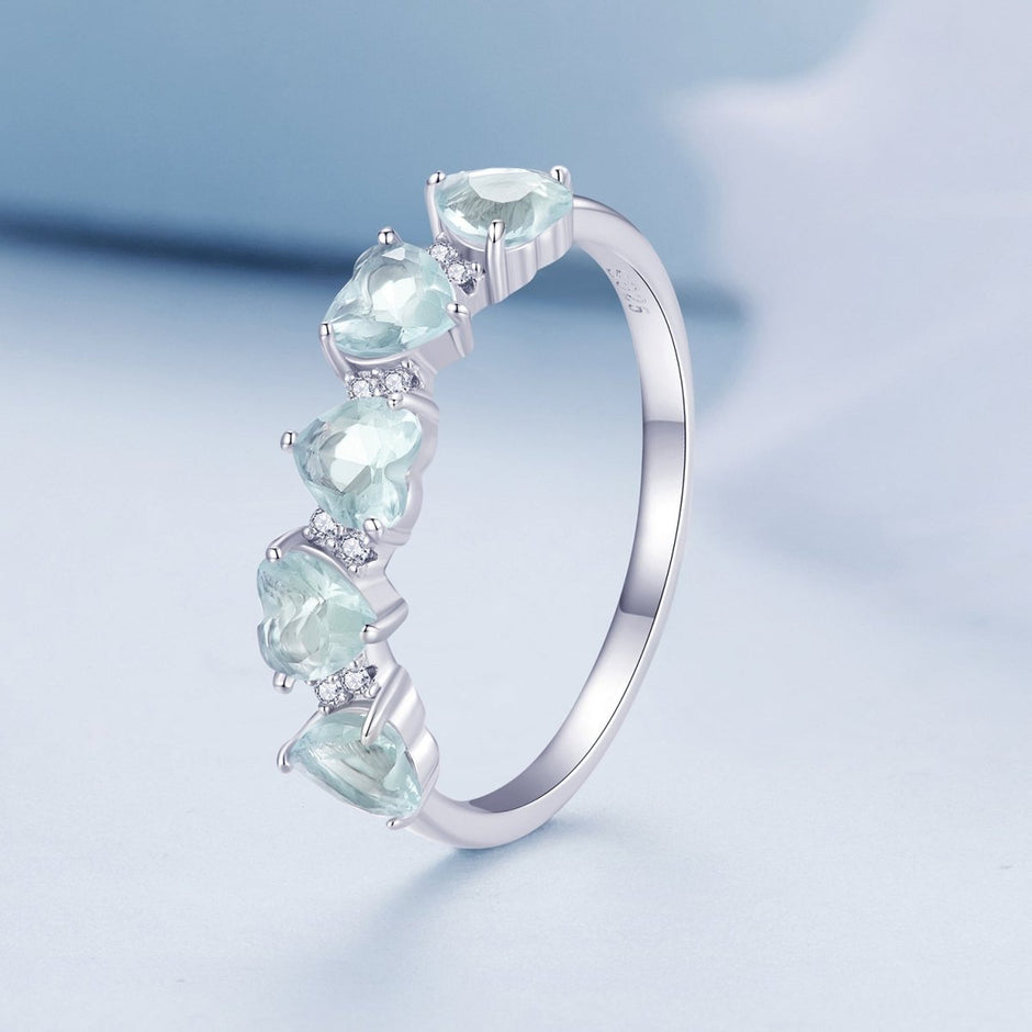 925 Sterling Silver Ring with 4.5mm Pavé Set CZ, Size 7, for Women - Rings - Custom Crafting Alliance, LLC