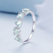 925 Sterling Silver Ring with 4.5mm Pavé Set CZ, Size 7, for Women - Rings - Custom Crafting Alliance, LLC