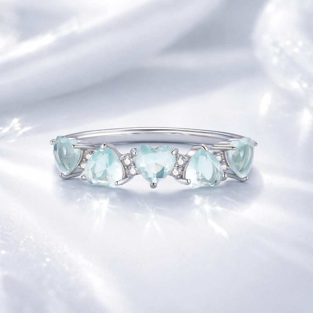 925 Sterling Silver Ring with 4.5mm Pavé Set CZ, Size 7, for Women - Rings - Custom Crafting Alliance, LLC