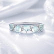 925 Sterling Silver Ring with 4.5mm Pavé Set CZ, Size 7, for Women - Rings - Custom Crafting Alliance, LLC