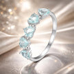 925 Sterling Silver Ring with 4.5mm Pavé Set CZ, Size 7, for Women - Rings - Custom Crafting Alliance, LLC