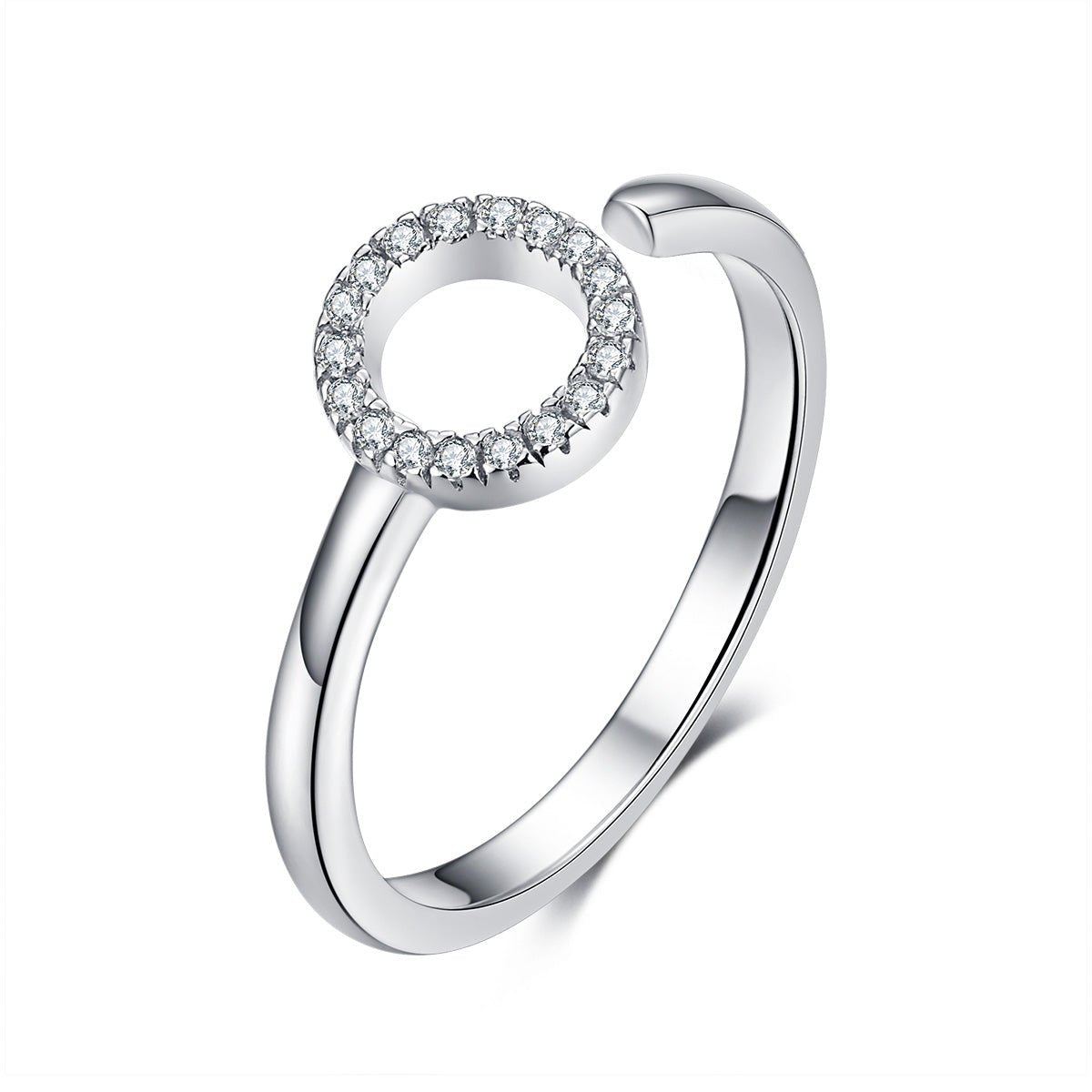 925 Sterling Silver Ring with Pavé Set CZ - Rings - Custom Crafting Alliance, LLC