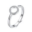 925 Sterling Silver Ring with Pavé Set CZ - Rings - Custom Crafting Alliance, LLC
