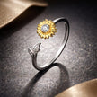 925 Sterling Silver Ring with Pavé Setting CZ, 0.1cm Width, Flower Design for Women - Rings - Custom Crafting Alliance, LLC