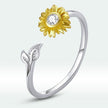 925 Sterling Silver Ring with Pavé Setting CZ, 0.1cm Width, Flower Design for Women - Rings - Custom Crafting Alliance, LLC