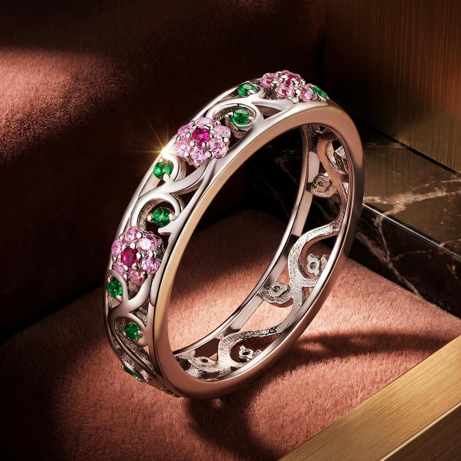 925 Sterling Silver Ring with Pavé Setting CZ - Size 6.0 - Rings - Custom Crafting Alliance, LLC