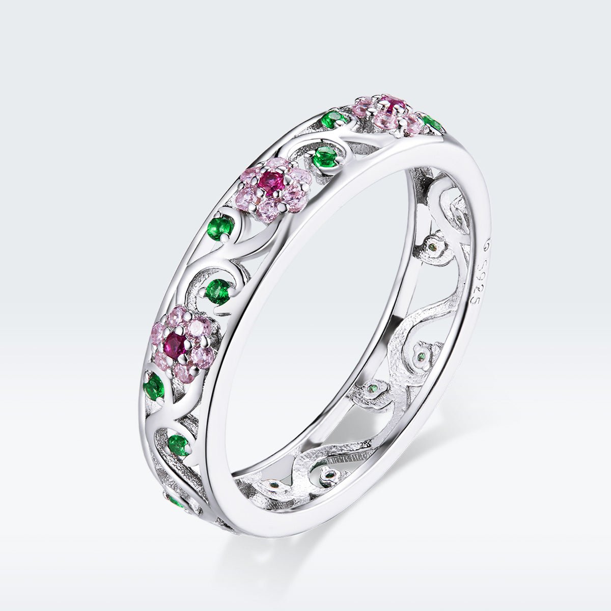 925 Sterling Silver Ring with Pavé Setting CZ - Size 6.0 - Rings - Custom Crafting Alliance, LLC