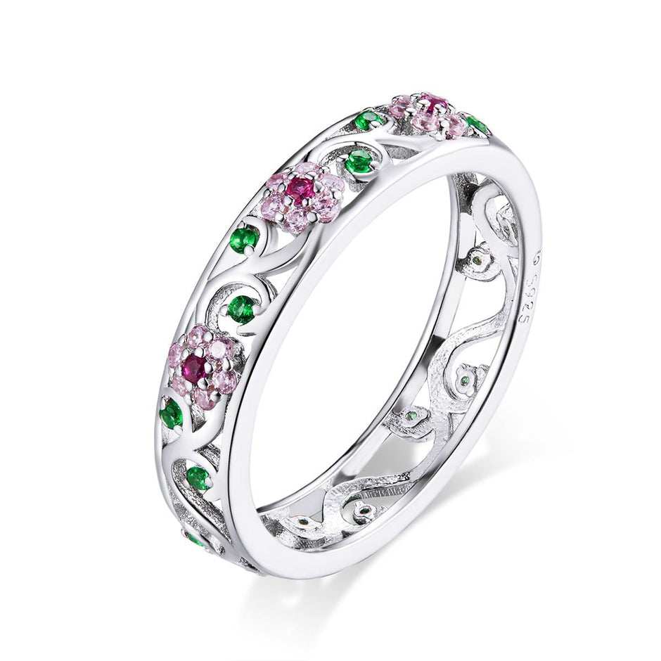 925 Sterling Silver Ring with Pavé Setting CZ - Size 6.0 - Rings - Custom Crafting Alliance, LLC