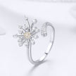 925 Sterling Silver Ring with Plated Platinum and Pavé Setting CZ - Rings - Custom Crafting Alliance, LLC