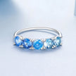925 Sterling Silver Ring with White Gold Plating for Women, Size 6.0 - Rings - Custom Crafting Alliance, LLC