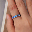 925 Sterling Silver Ring with White Gold Plating for Women, Size 6.0 - Rings - Custom Crafting Alliance, LLC