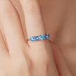 925 Sterling Silver Ring with White Gold Plating for Women, Size 6.0 - Rings - Custom Crafting Alliance, LLC