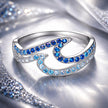 925 Sterling Silver Size 6.0 White Gold Plated CZ Ring for Women - Rings - Custom Crafting Alliance, LLC