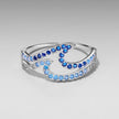 925 Sterling Silver Size 6.0 White Gold Plated CZ Ring for Women - Rings - Custom Crafting Alliance, LLC