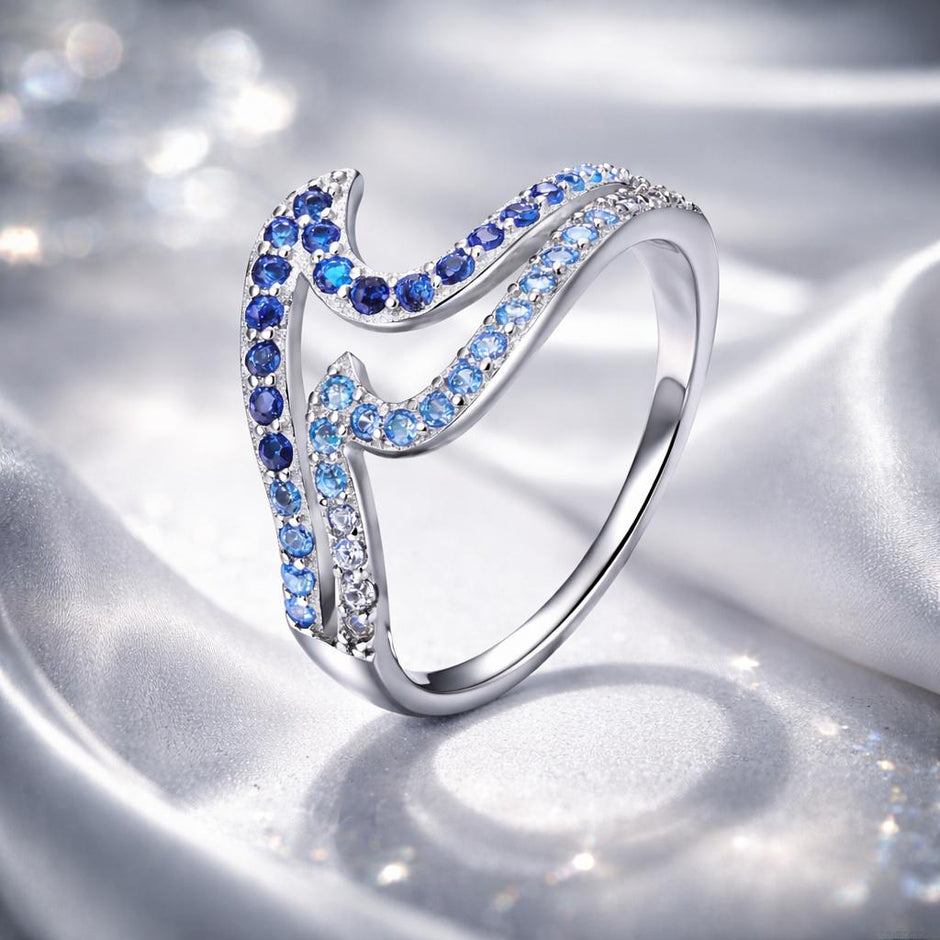 925 Sterling Silver Size 6.0 White Gold Plated CZ Ring for Women - Rings - Custom Crafting Alliance, LLC