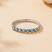 925 Sterling Silver Synthetic Turquoise Ring Size 6.0 - Rings - Custom Crafting Alliance, LLC