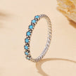 925 Sterling Silver Synthetic Turquoise Ring Size 6.0 - Rings - Custom Crafting Alliance, LLC