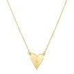 14k Yellow Gold High Polish Elongated Heart Necklace