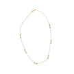 14K Yellow Gold Emerald and 1/2 Cttw Diamond Station Necklace