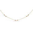 14K Yellow Gold Ruby and 1/2 Cttw Diamond Station Necklace