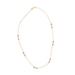 14K Yellow Gold Ruby and 1/2 Cttw Diamond Station Necklace