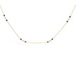 14K Yellow Gold Sapphire and 1/2 Cttw Diamond Station Necklace