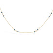 14K Yellow Gold Sapphire and 1/2 Cttw Diamond Station Necklace