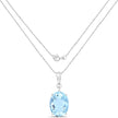 11.25 Carat Genuine Swiss Blue Topaz .925 Sterling Silver Pendant