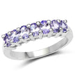 1.19 Carat Genuine Tanzanite .925 Sterling Silver Ring