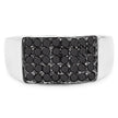 0.43 Carat Genuine Black Diamond .925 Sterling Silver Ring