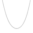14k White Gold Round Cable Link Chain 1.1mm