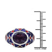 2.16 Carat Genuine Amethyst & White Diamond .925 Sterling Silver Ring