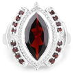 4.06 Carat Genuine Garnet .925 Sterling Silver Ring