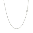14k White Gold Classic Box Chain 0.45mm