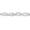 8.80 Carat Genuine Aquamarine .925 Sterling Silver Bracelet