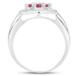 1.54 Carat Genuine Ruby .925 Sterling Silver Ring