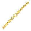 4.0mm 10k Yellow Gold Solid Diamond Cut Rope Bracelet