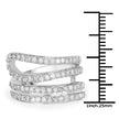 0.83 Carat Genuine White Diamond .925 Sterling Silver Ring